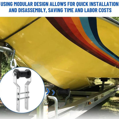 5 Inch Rubber Keel Roller Assembly for Boat Trailers, 3 Inch Wide Tongue