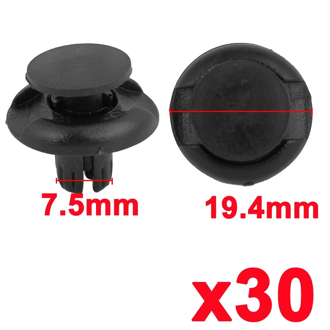 30 Pcs Front Fastener Push-Type Retainer Clips for Honda Acura (2001-2023)