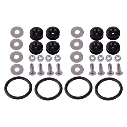 8x Black JDM Aluminum Quick Release Bumper Fender Fasteners for Car