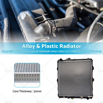 Radiator 32mm for Toyota Hilux KZN165R LN147 LN167 3.0 TD 1KZTE (97-05)