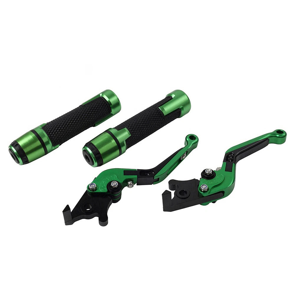 CNC Brake Clutch Levers & Handlebar Grips Set for Kawasaki Ninja 650R Z650 (2017-2023)
