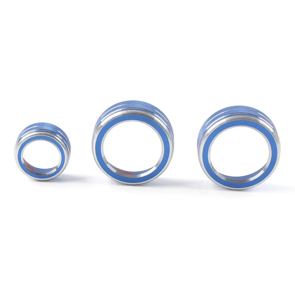 3 x AC Climate Control Knob Cover Trim for Honda CR-V (2017-2022) Blue