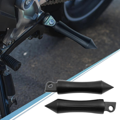 Pair 10mm Aluminum Rearsets Footrest Black for Motorcycle