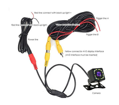 1 LED Car Reverse Rear View Backup Color Parking Camera for Mazda