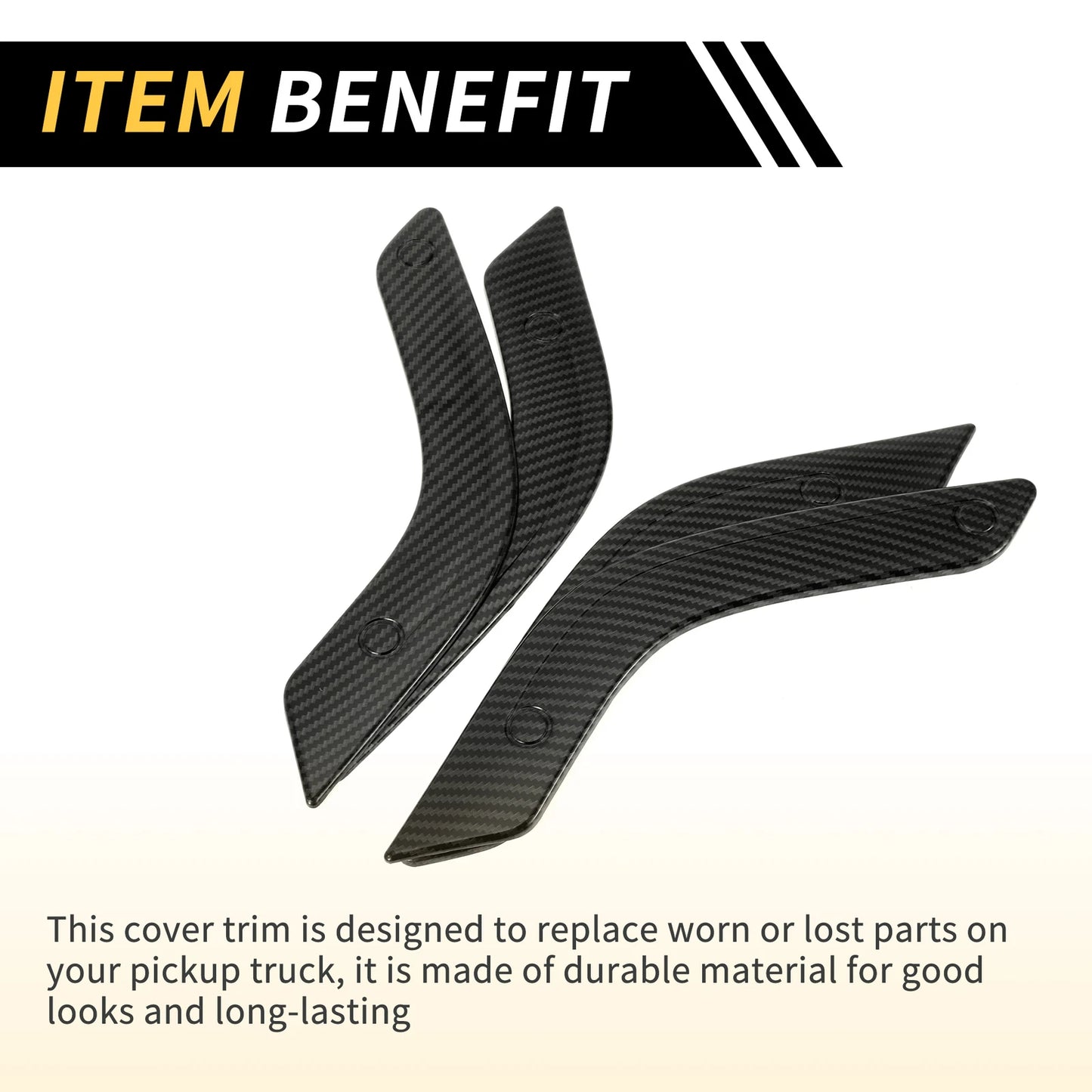 Front Rear Door Handle Panel Bezel Cover Trims for Jeep Wrangler JK (2007-2018)