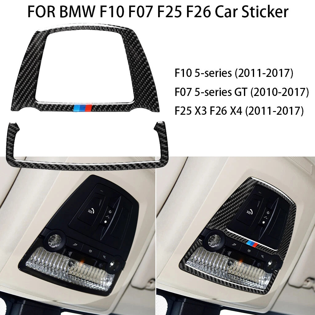 Carbon Fiber Front Reading Light Panel Cover for BMW F10 5 Series (2011-2017)
