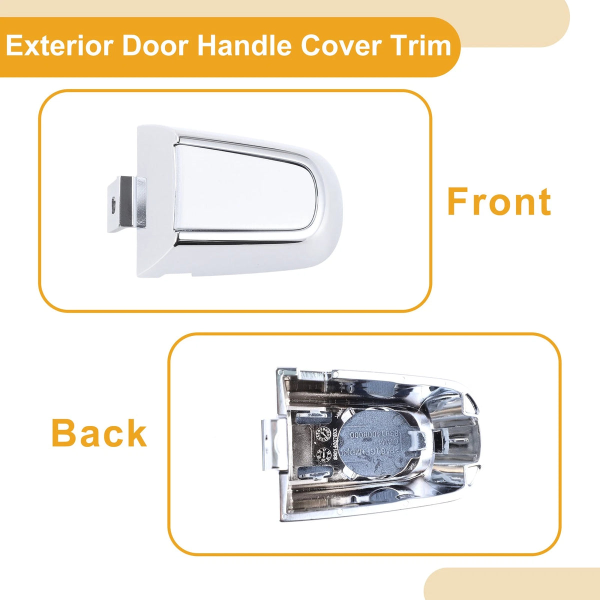 Exterior Door Handle Cover Trim for Chevrolet Malibu (2016 - 2018) White ABS