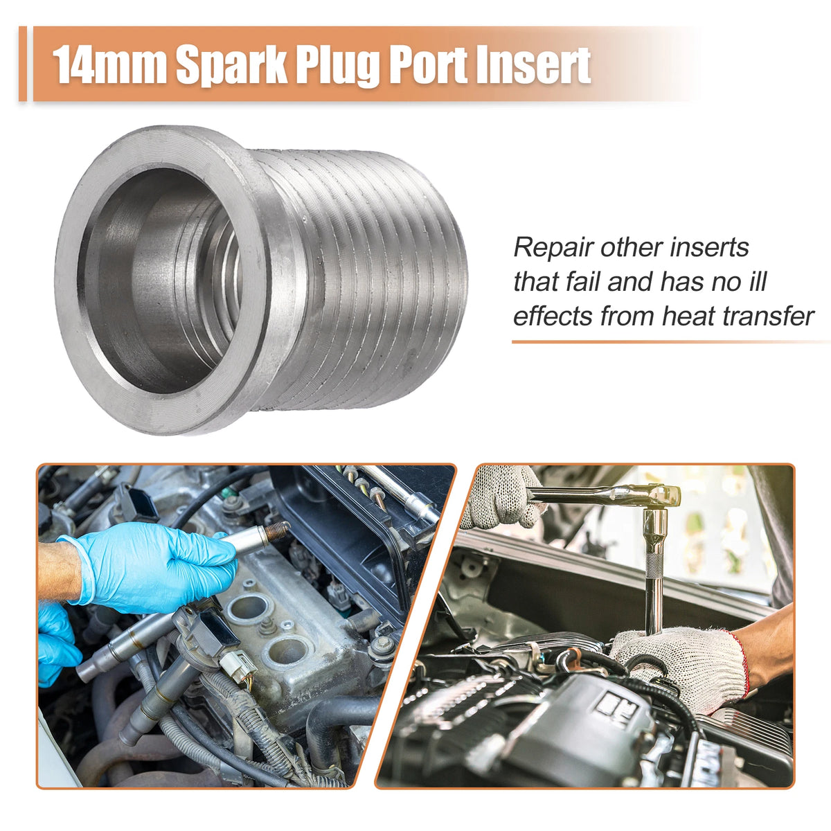 4 x 14mm Spark Plug Port Inserts for Ford Triton 4.6L 5.4L 6.8L (2000-2010)