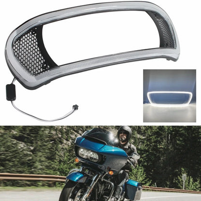 Headlight Fairing Bezel Trim Cover with DRL LED Light for Harley Road Glide (2014-2023)