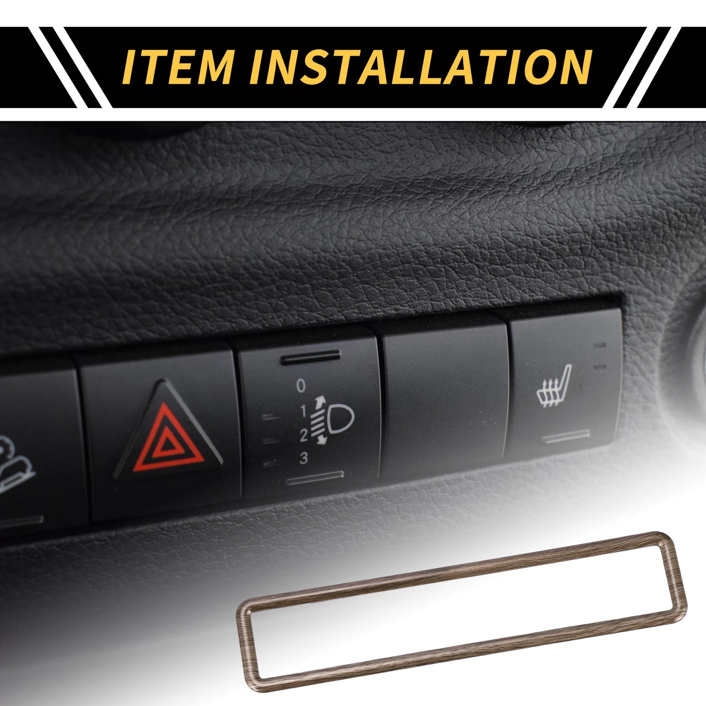 Emergency Light Switch Panel Trim for Jeep Wrangler JK (2011-2017) Brown