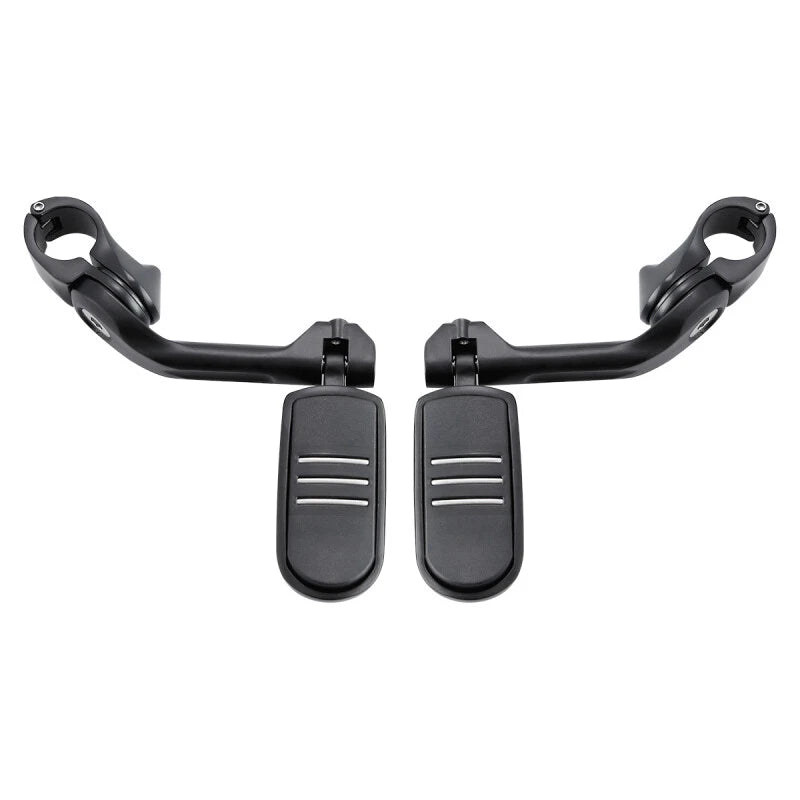 1 1/4'' Matte Long Angled Footpegs Mount Engine Guard Pegstreamliner