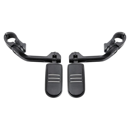 1 1/4'' Matte Long Angled Footpegs Mount Engine Guard Pegstreamliner