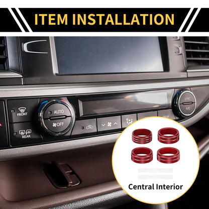 Air Conditioner Headlight Switch Knob Cover Ring for Jeep Gladiator JT (2019-2023)