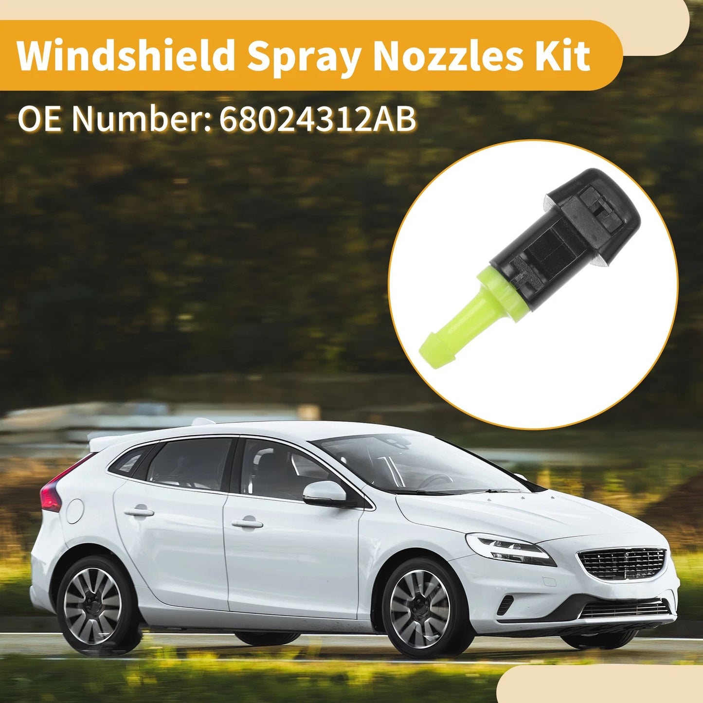 Windshield Washer Nozzle Kit for Dodge Avenger Gaskets (2008-2011)