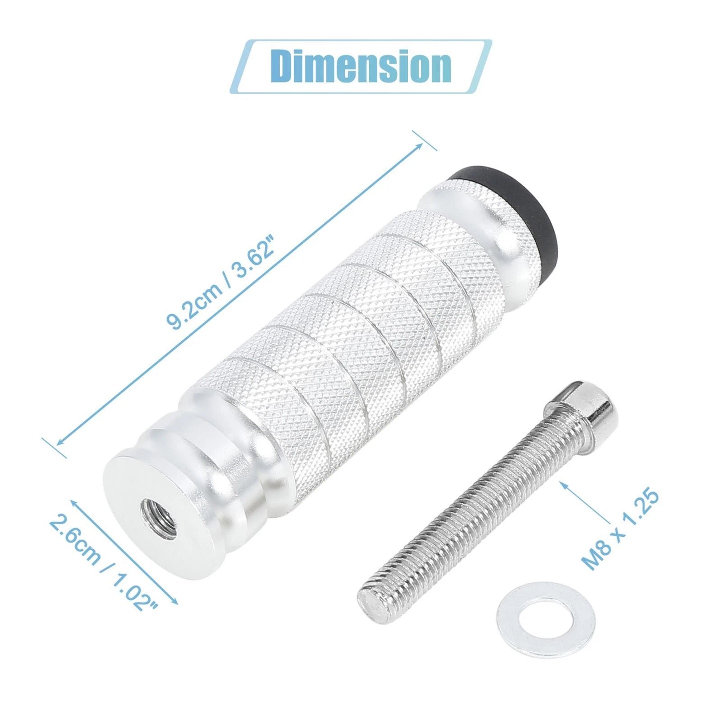 Pair / 6mm Aluminum / Rearset Footpeg for Dirt Bike Motorcycle