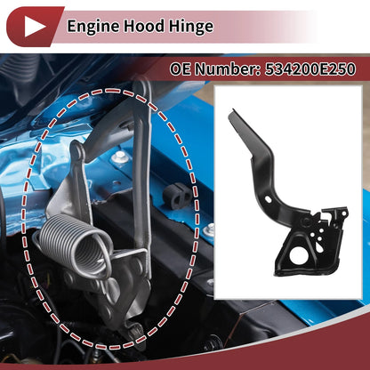 Hood Hinge Left Engine Cover for Toyota Highlander (2019–2024)