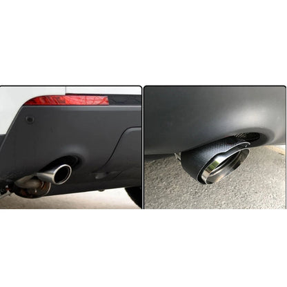 Car Carbon Fiber Exhaust Tip Muffler Pipe Fit For Jaguar F-Pace 2015-2018