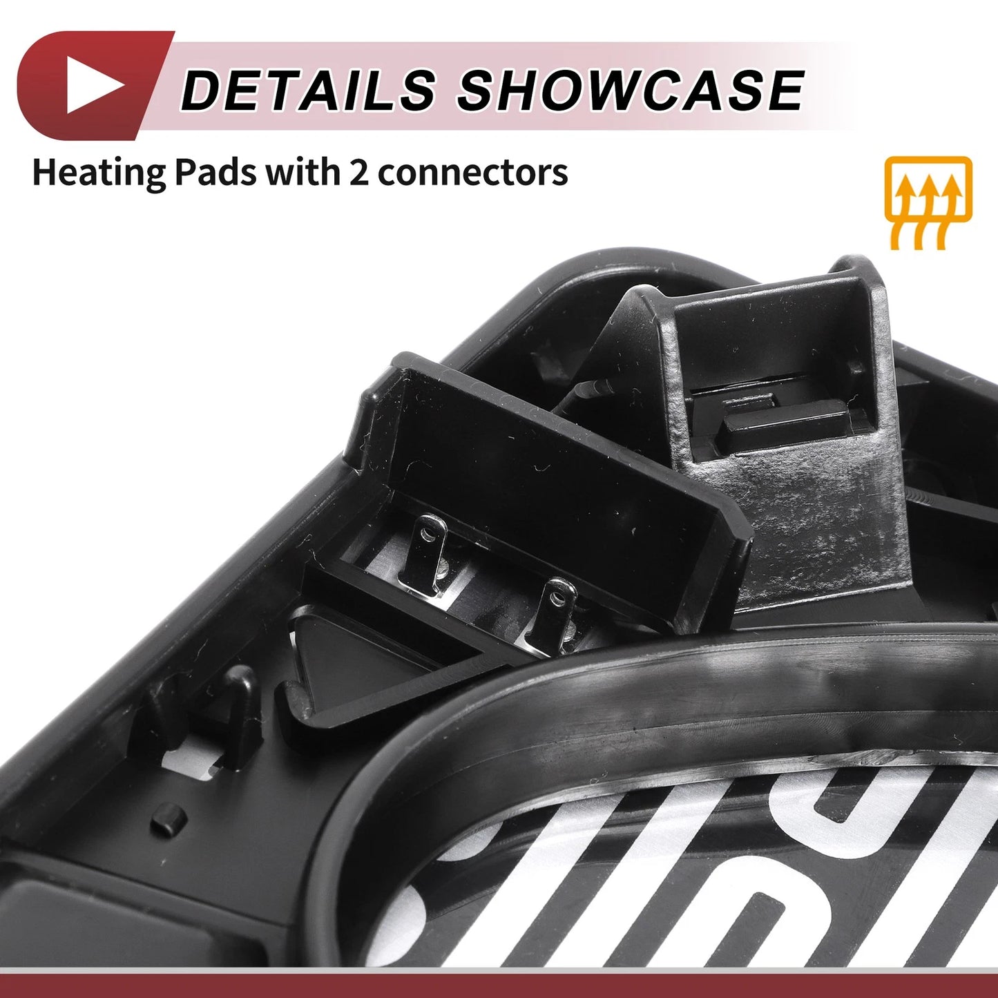 Heated Right Passenger Side Tow Mirror Glass for Ford