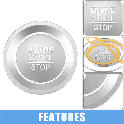 Ignition Button Sticker for Honda Accord 2018-2022 Silver Tone