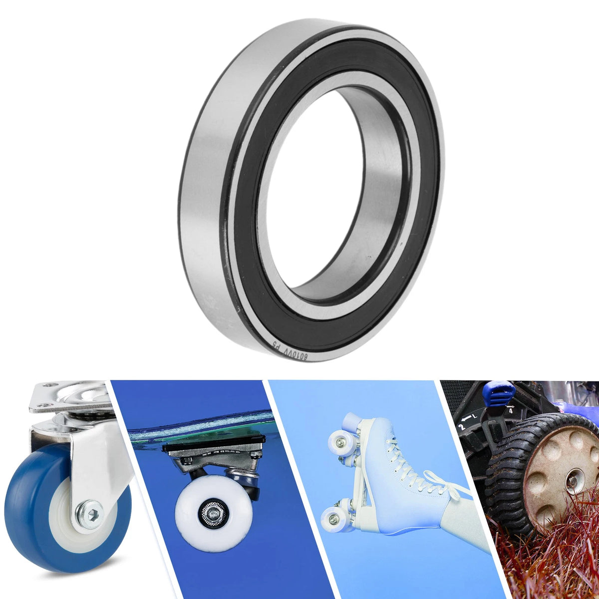 6010VV Deep Groove Ball Bearings 50x80x16mm for Scooter Skateboard Wheel