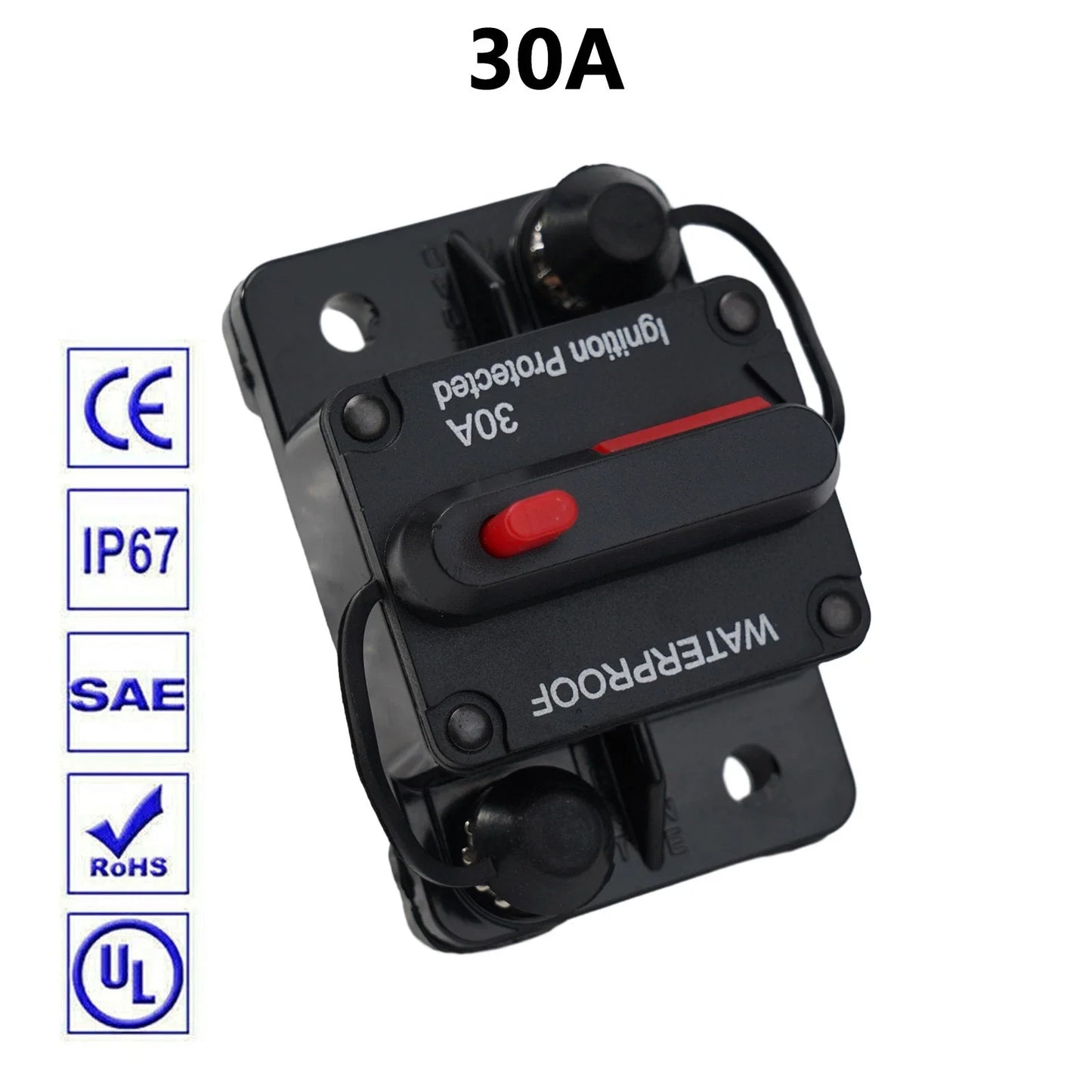Circuit Breaker Switch for Car/Boat 30A/300A, Manual Reset