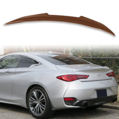ABS Boot Spoiler for Infiniti Q60 Coupe 2017-2022 Dark Brown