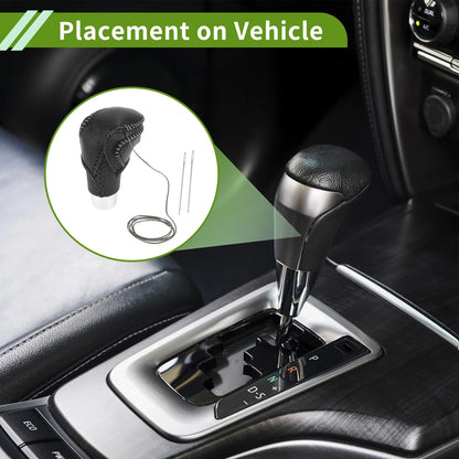 1 Pc Gear Shift Knob Cover Pebbled Black Grey for Toyota CH-R (2018–2022)