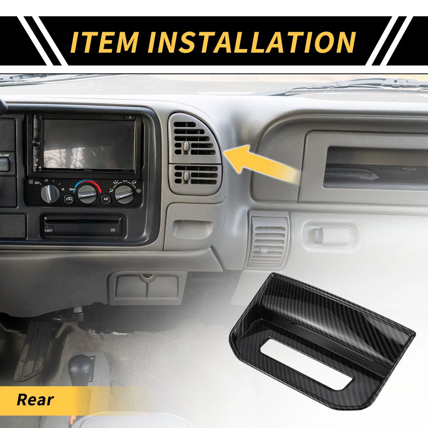 Carbon Fiber Vent Armrest Cover for Toyota Tundra (2022–2024)