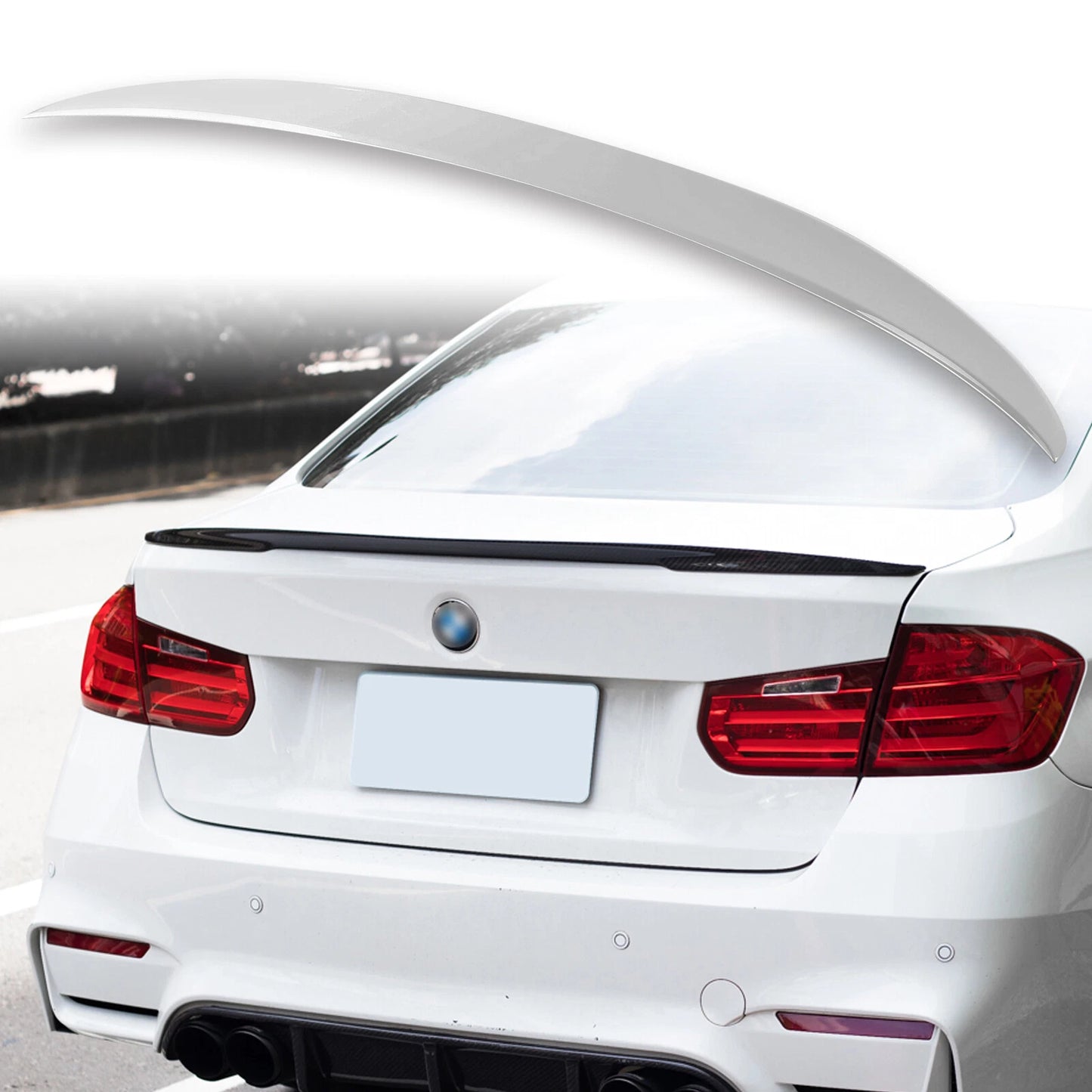 A83 Glacier Silver P Style Boot Spoiler for BMW 3-Series (2012-2019)