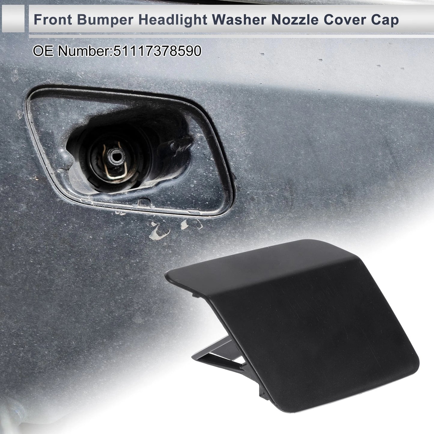 Bumper Headlight Washer Nozzle Cover for BMW X5 (Unpainted)