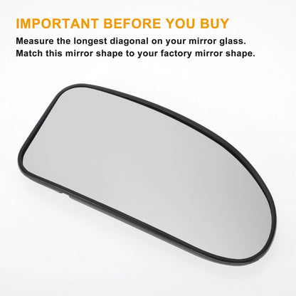 Right Side White Mirror Glass for Ford Focus (1998-2004)