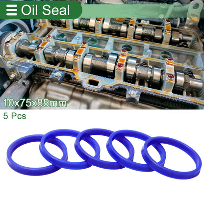 Oil Seal 75x85x10mm TPU Rotary Shaft Seal High Pressure Blue 5 Pcs