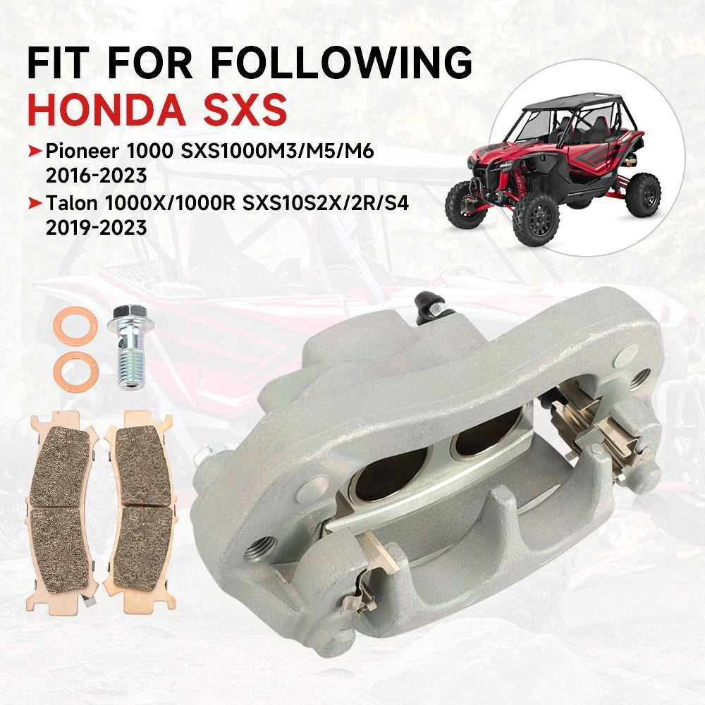 Right Brake Caliper w/pads for Honda Pioneer 1000 SXS1000M3/M5/M6(2016–2023)