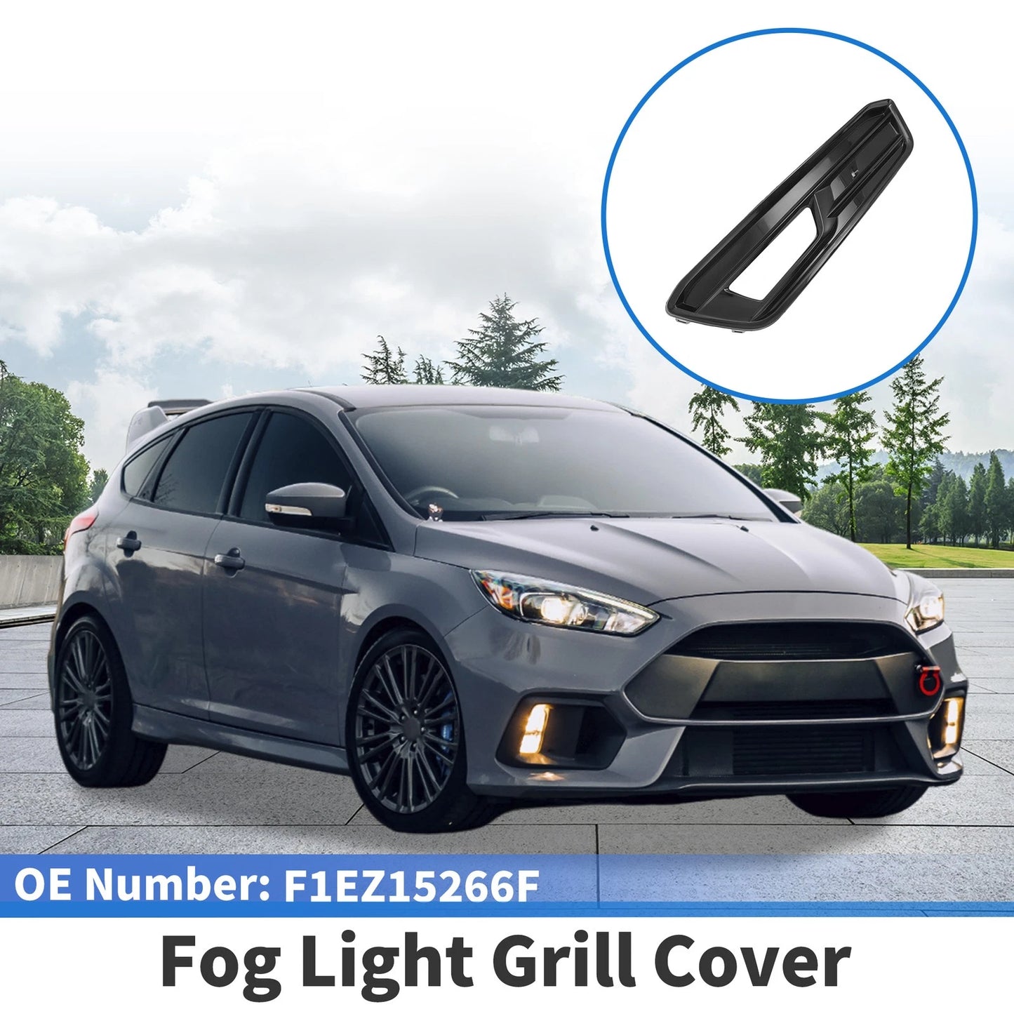 Front Left Fog Light Grill for Ford Focus ST (2015-2018)