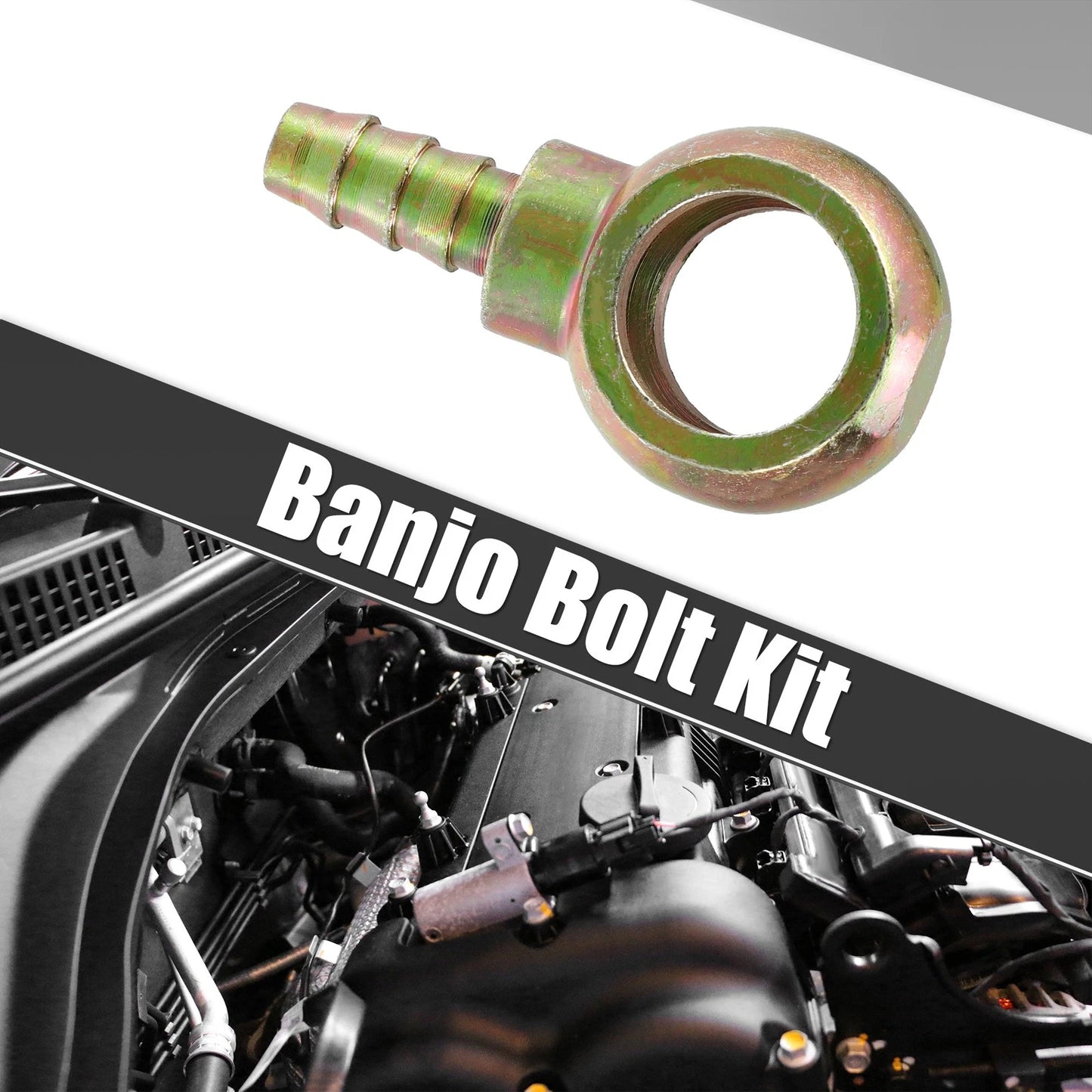 Banjo Bolt Kit M18x1.5 with Copper Washers for Motorcycle Bronze Tone