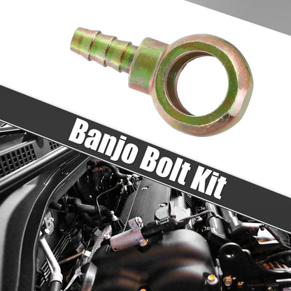 Banjo Bolt Kit M18x1.5 with Copper Washers for Motorcycle Bronze Tone