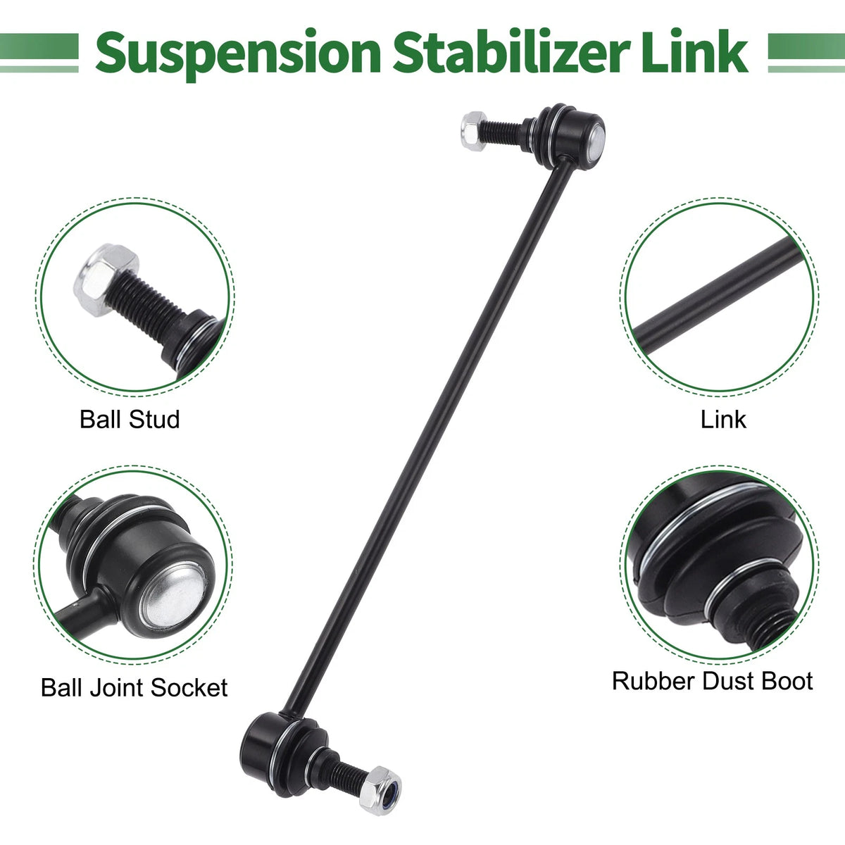 6 x Front Suspension Kit Tie Rod Ends Sway Bar Link Ball Joint for GMC Acadia