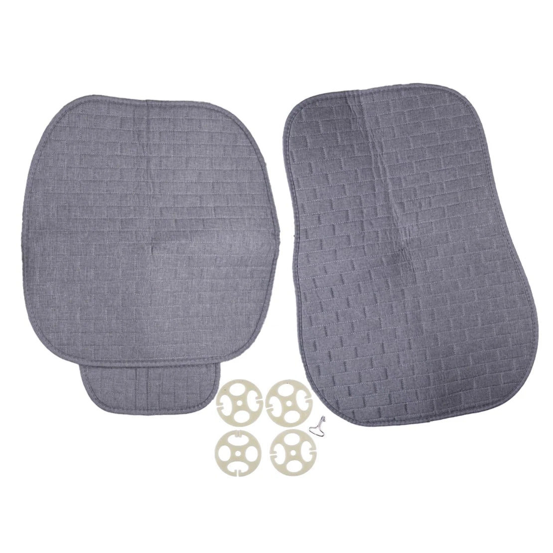 Front Car Seat Covers for Universal Fit - Protective Grey Seat Mat Covers