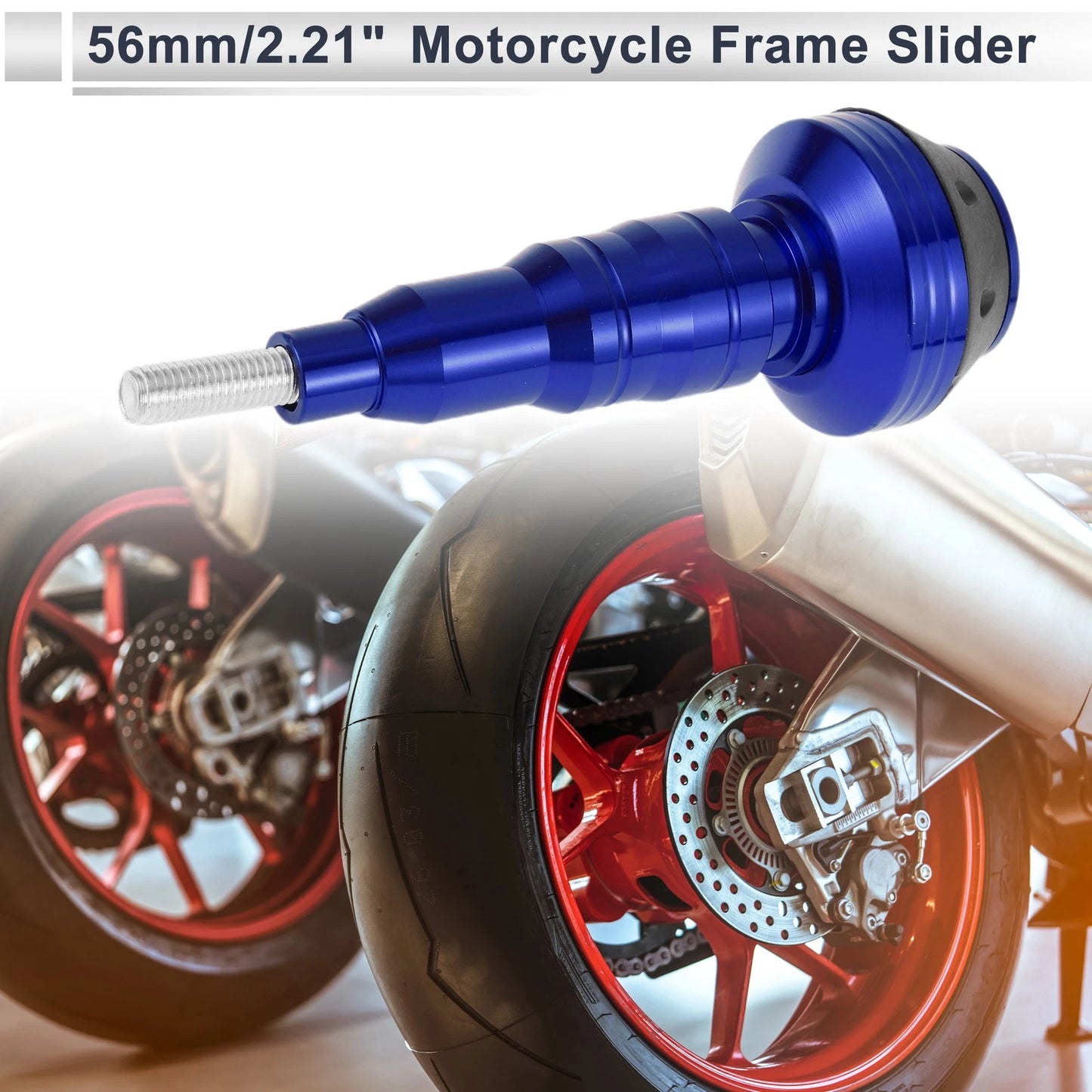 1 x 10mm Aluminum Alloy Motorcycle Slider Frame Bolt Blue