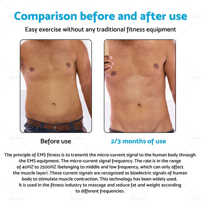 Wireless EMS Muscle Stimulator Toner for ABS Trainer Body Fitness Massager