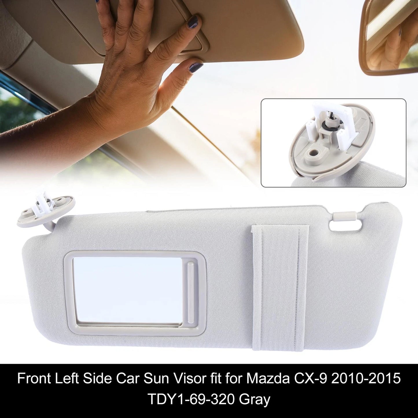Front Left Passenger Side Car Sun Visor for Toyota Venza (2009–2016)
