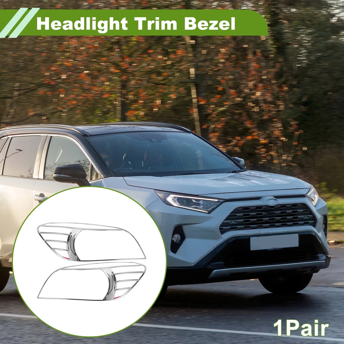 Front Left Right Headlight Trim Bezel for Toyota RAV4 (2006-2008)