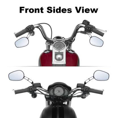 8mm Rear Black View Mirrors for Harley Touring Road King Street Glide Ultra