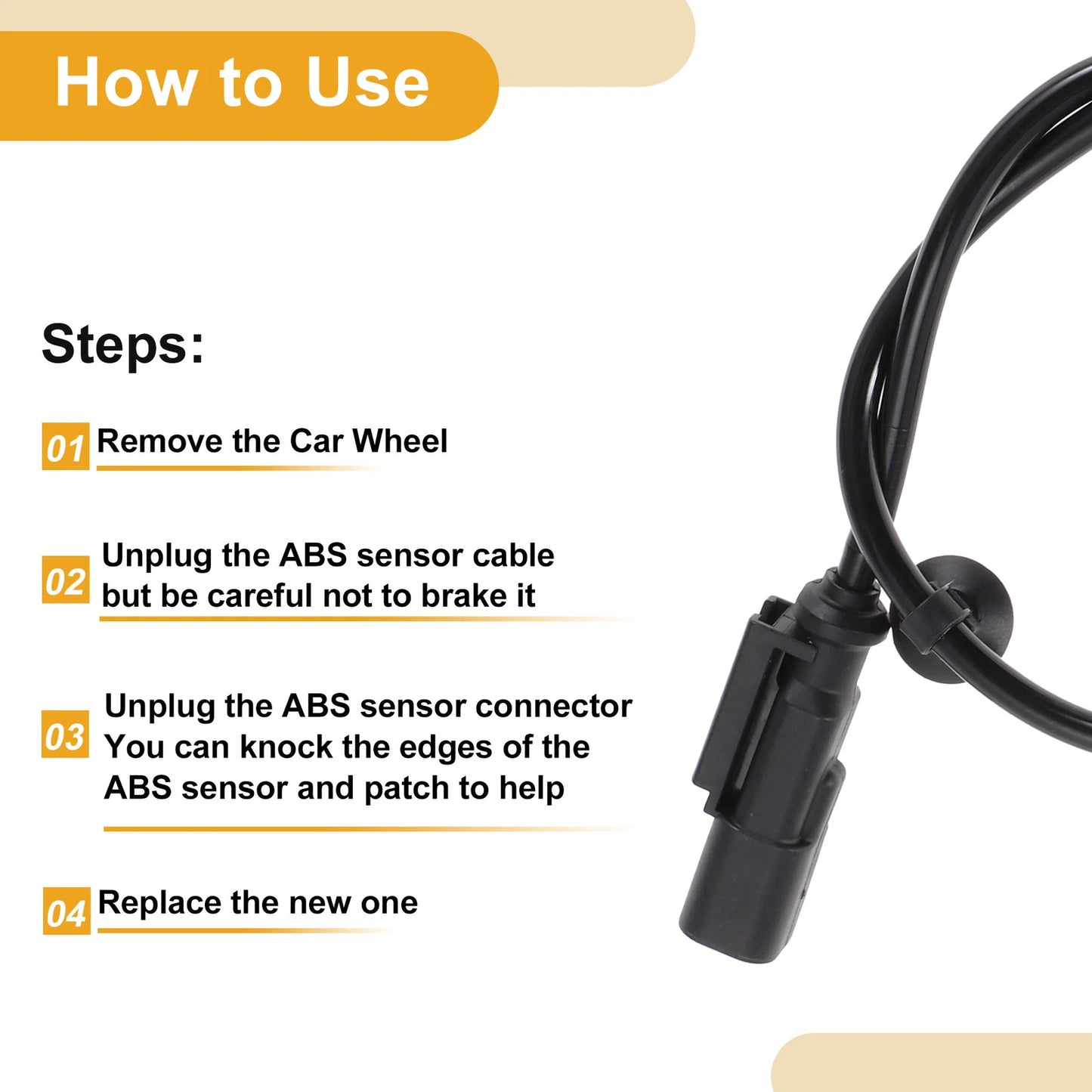 ABS Wheel Speed Sensor for Ford Transit Custom (2012-2023)