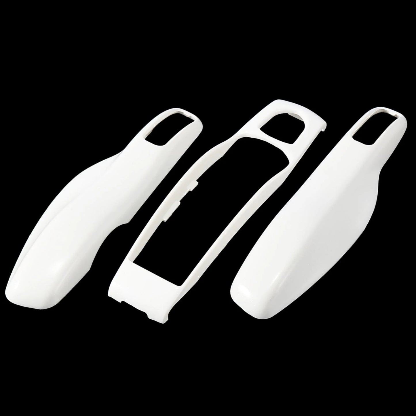 White Key Cover & Fob Case Shell Set for Porsche Cayenne Macan