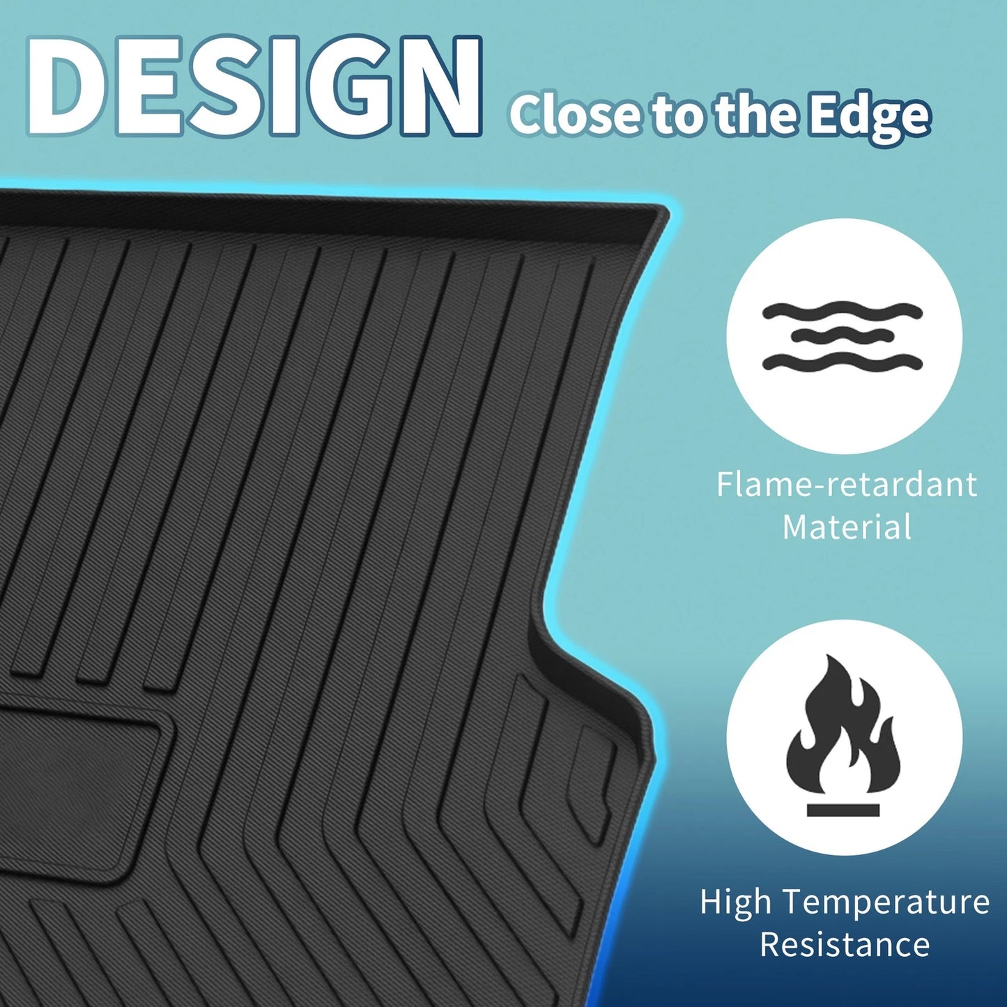 Flat Face Cargo Liner 1 Pc Rear Trunk Mat for Toyota RAV4 (2013–2019)