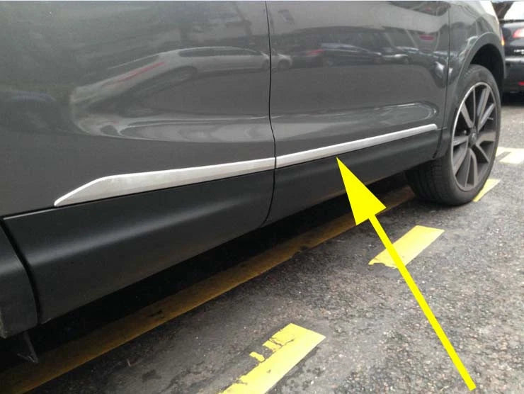 Chrome Body Side Molding Cover Trim for Nissan Qashqai Rogue Sport (2014-2021)