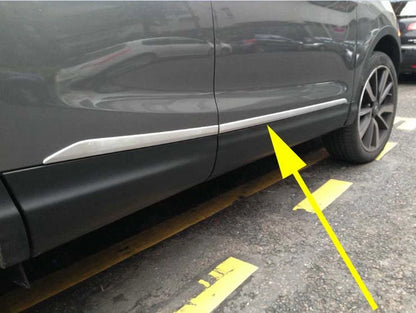 Chrome Body Side Molding Cover Trim for Nissan Qashqai Rogue Sport (2014-2021)