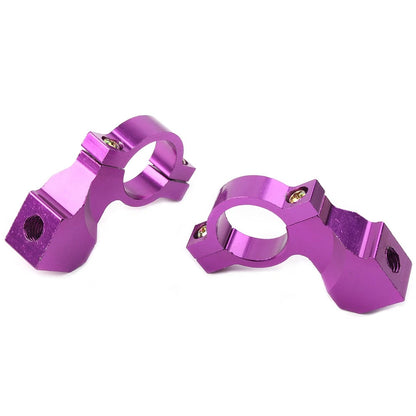 10mm Thread 7/8" Rearview Mirror Mount Clamp for Motorcycle - Purple