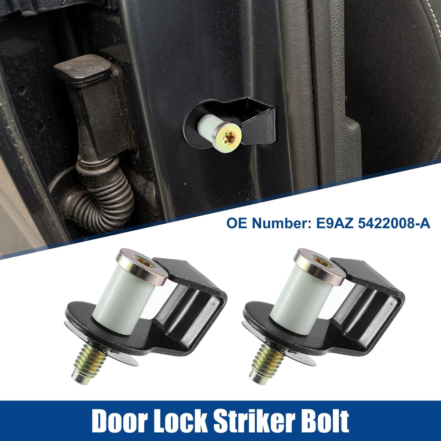 2 x Door Lock Striker Bolt Assembly for Ford F-150 F-250 F-350 (1984-1996)
